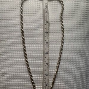 Money silver tone necklace